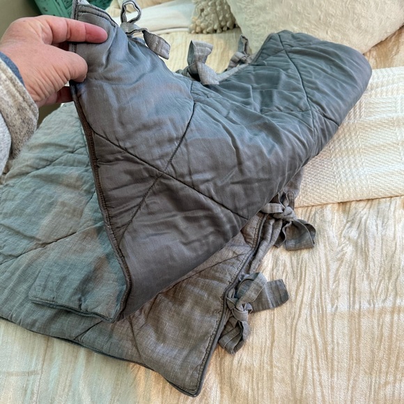 Pottery Barn gray euro shams.  Set of two. - Picture 3 of 3